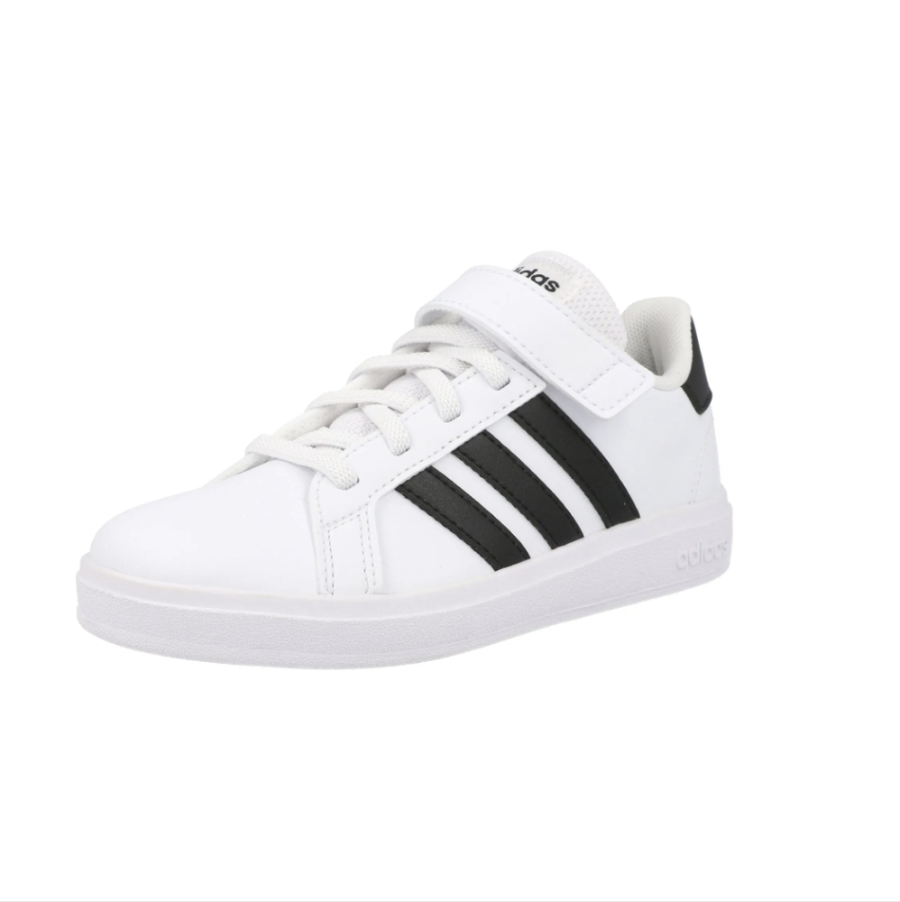 Adidas Boys Size 3 White & Black Grand Court 2.0 Sneaker GW6521